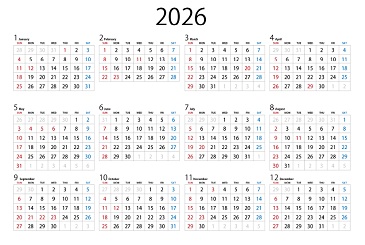 ２０２６年カレンダー